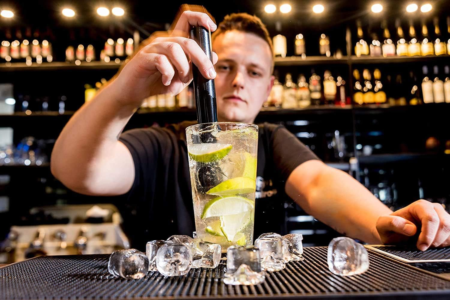 3Pcs Bar Mat Barber Mats for Clippers - Quality Rubber Service Spill Nonslip Flexible Barber Work Station Restaurant Service Mat (3Pcs, 12&times;6 Inch, 18&times;12 Inch, 24&times;12 Inch)