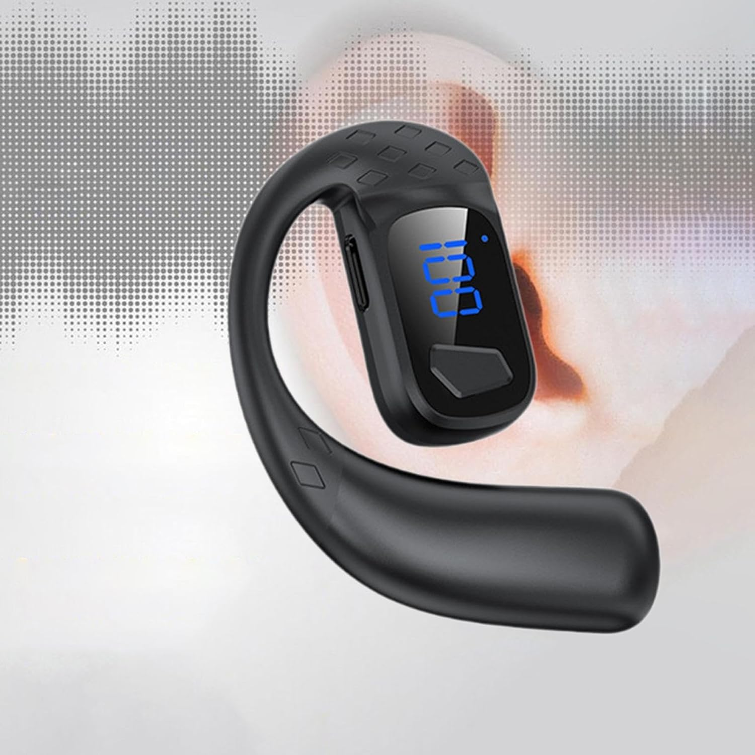 Over Ear Earphone Workout Fitness Portable Music Gym Gift Wireless Headphone Black Digital