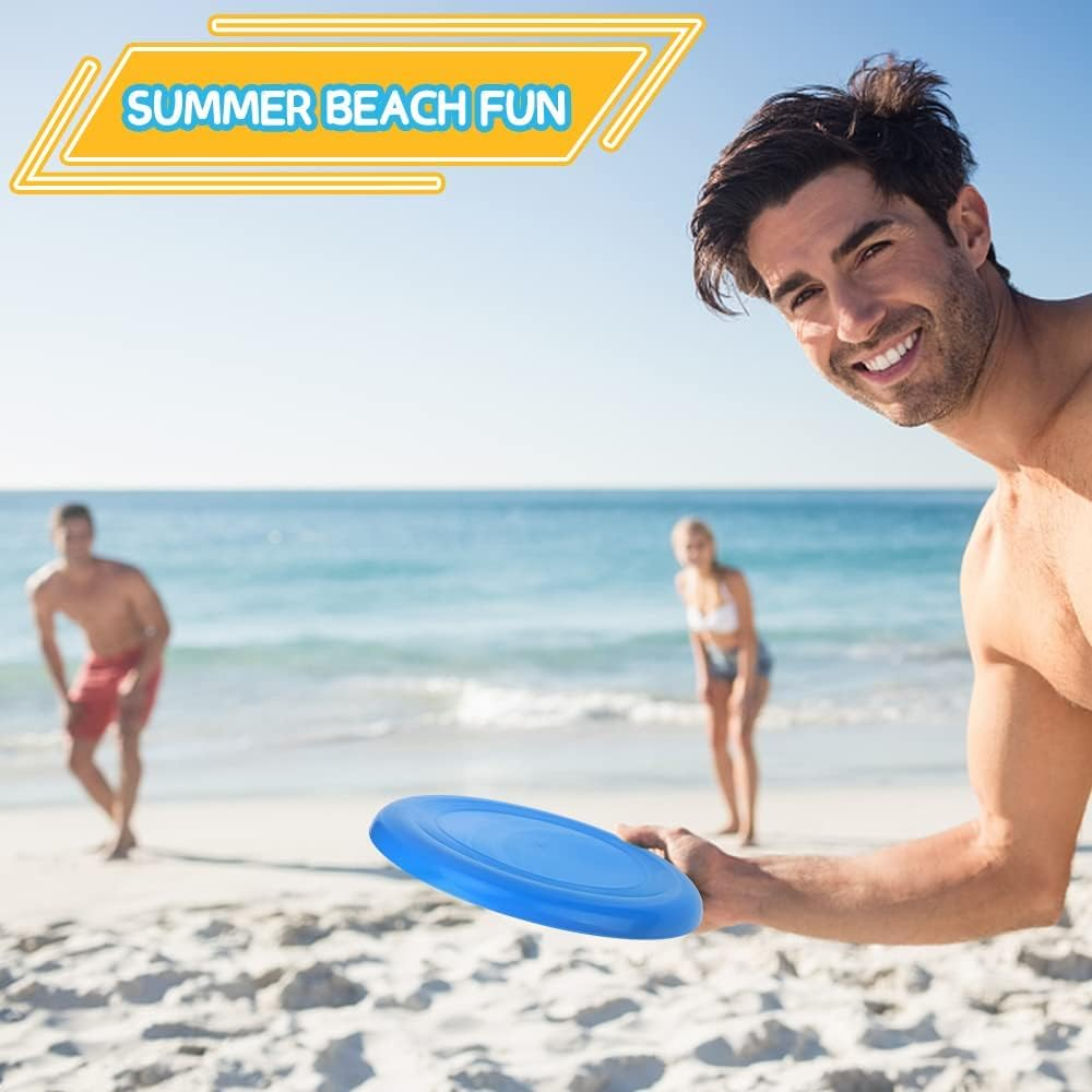 Jumbo 8" Flying Disc Toys for Kids Adults, Flying Saucer Sport Yard Disc Toy for Outdoor Beach Accessories Backyard Lawn Park, Sturdy ABS Sports Toy for Boys Girls 8 PCS image number 5