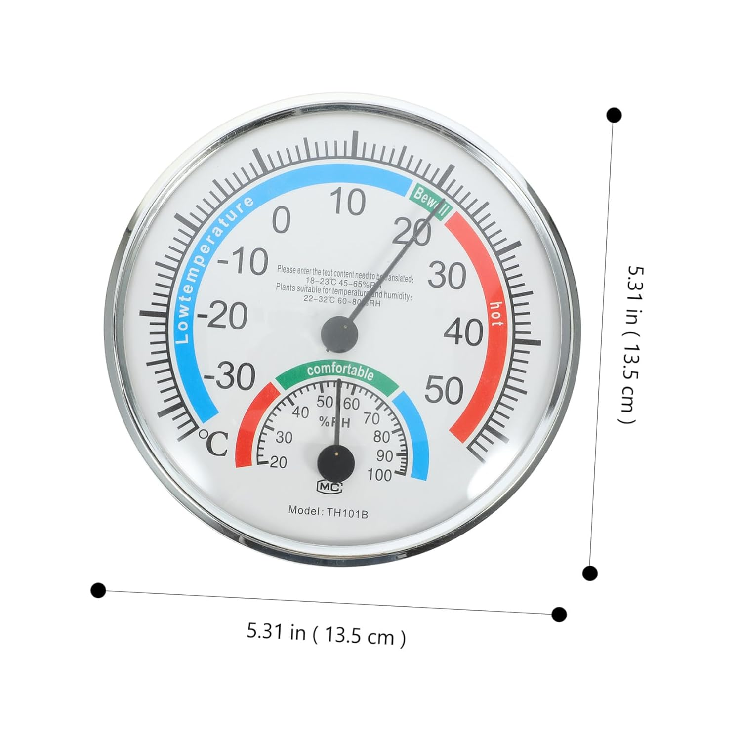 Accurate Thermometer Hygrometer for Indoor Outdoor Use Abs Temperature Humidity Gauge for Bedroom Greenhouse Easy Install Wall Decor image number 6