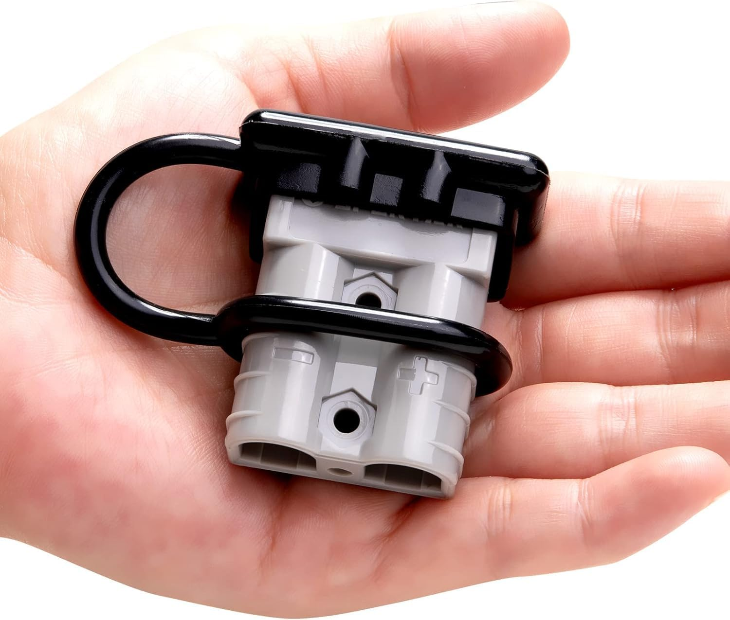 Anderson Style Plug Connectors, 50AMP Wire Harness Plug Kit for 6-12 Gauge Cables, 12V-36V Battery Quick Connect Disconnect Set for Car Bike ATV Winches Lifts Motors Trailers More, Set of 4, Grey image number 5