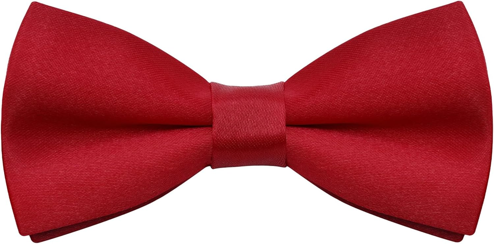 OJIOUI Kids Bow Tie Classic Solid Color Black Bow Tie for Boys Adjustable Pre-Tied Neck Bowtie for Kids Wedding Party Christmas image number 3