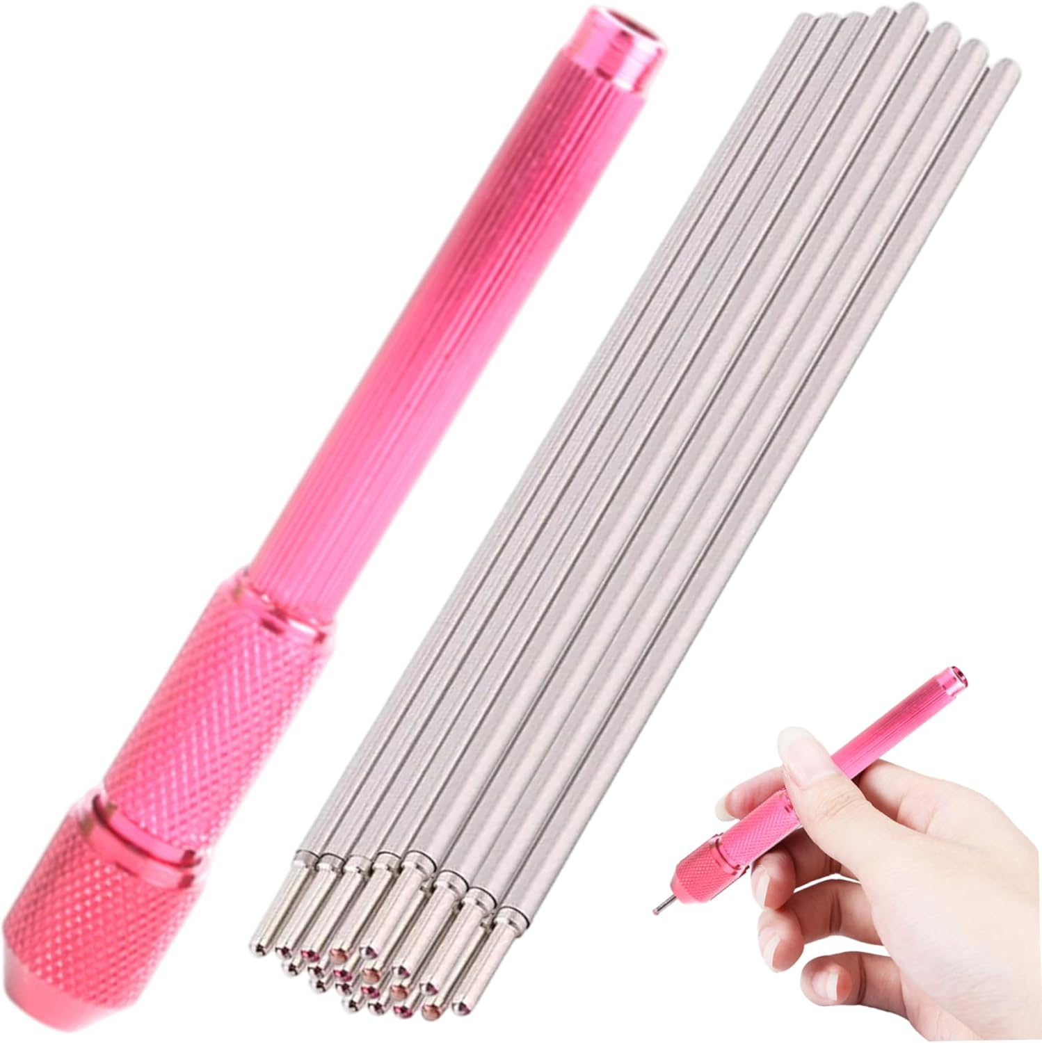 Tattoo Stencil Pen with 20 Red Refill 4 Inch Handheld Metal Tattoo Pen Professional Non-Slip Marker for Tattooing image number 2