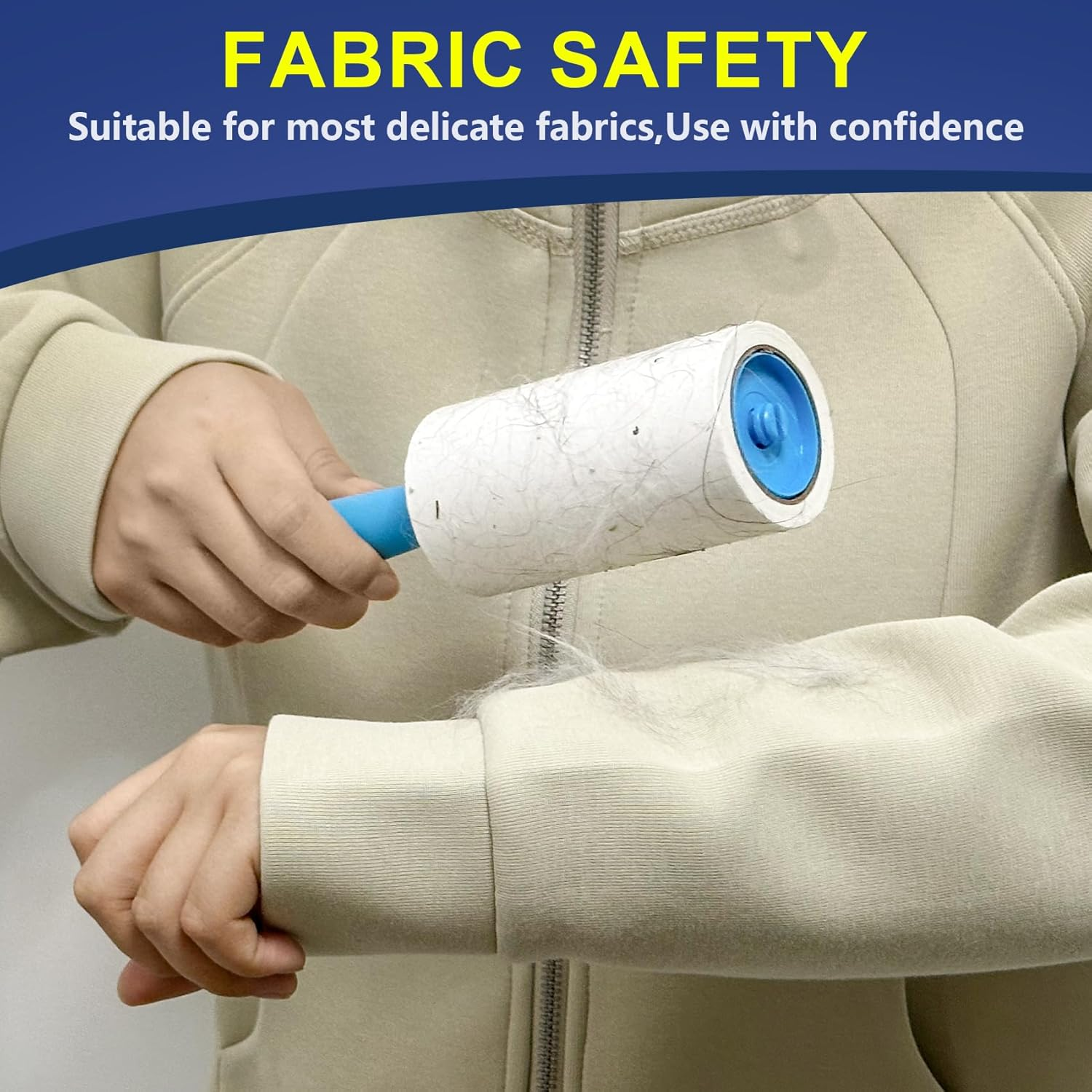 OUYOOOO Sticky Roller - 2 Upgraded Handles and 720 Pieces Extra Sticky Portable Pet Hair Remover for Car, Furniture, Bed and Carpet, Lint Roller Refill Removes Cat and Dog Hair and Dust. image number 2