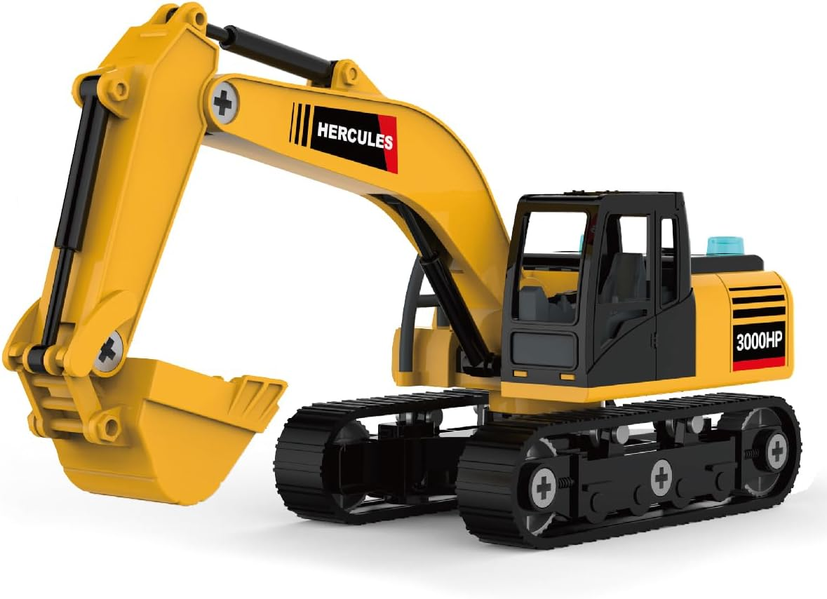 Construct IT Site Excavator Super Digger &ndash; 75-Piece STEM Construction Kit &ndash; Build Your Own Excavator Vehicle Model &ndash; Creative Engineering Toy for Kids Ages 5+ image number 2