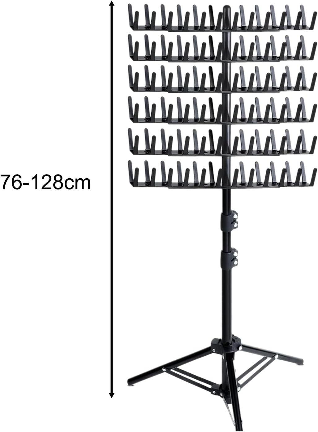 JAYIOLA Braiding Hair Rack Standing,Standing Braid Rack,144 Pegs Double Sided Standing,Hair Stand for Hair Extensions - Black image number 1