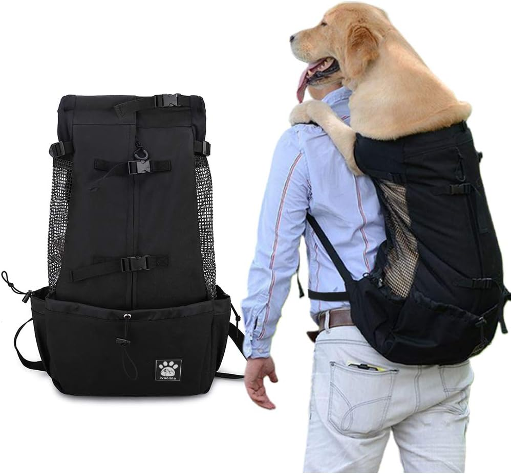 Woolala Dog Backpack Carrier Rucksack Puppy Head Out Front Pack with Waterproof Lining, Small Pet Travel Bag for Hiking Walking Bike image number 3