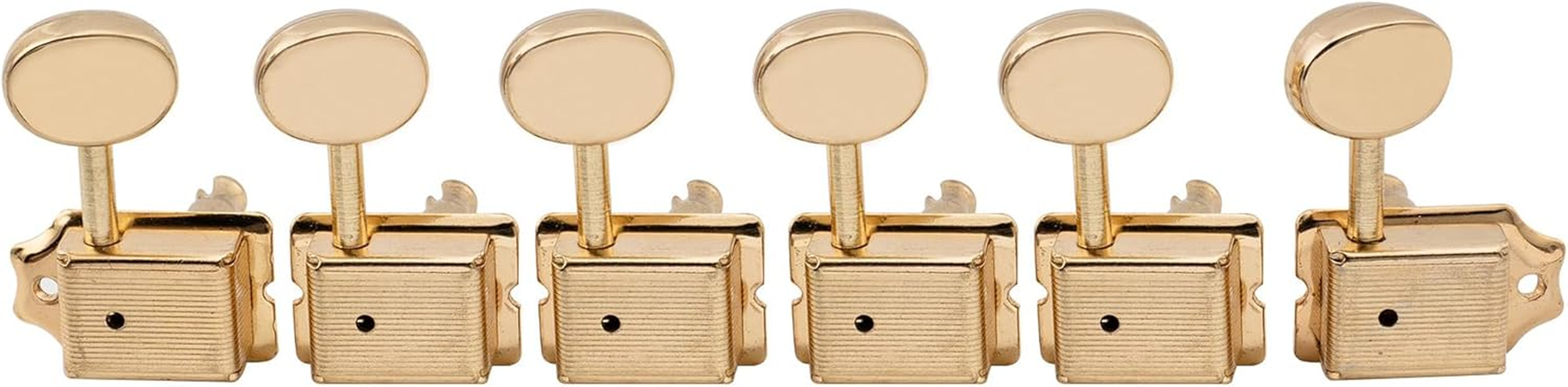 Musiclily Pro Vintage Style Split Shaft 6 in Line Guitar Tuners Tuning Pegs Keys Machine Heads Set for Squier Classic Vibe Strat/Tele Style, Nickel