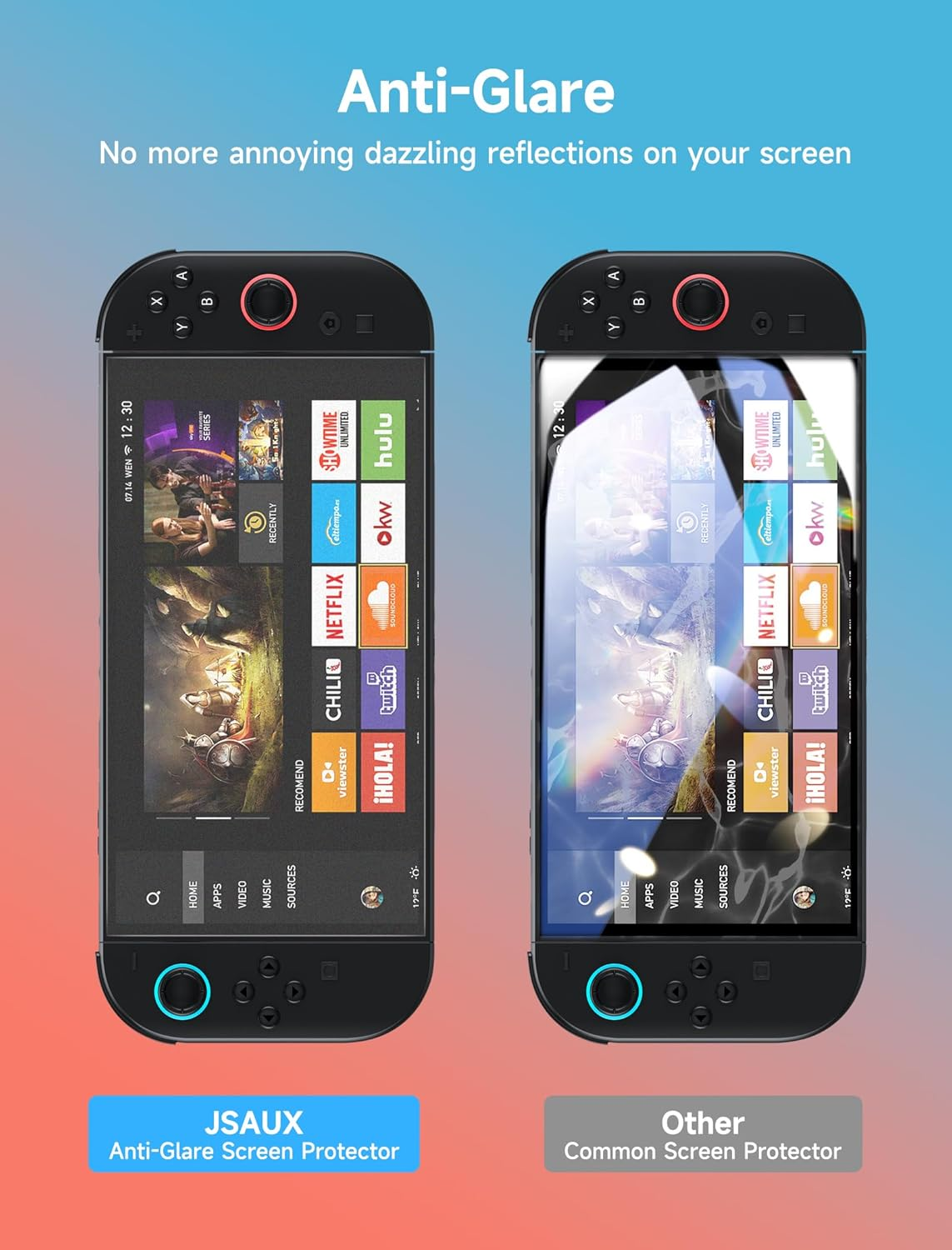 JSAUX Anti-Glare Screen Protector for Nintendo Switch 2 (2025), [2-Pack] Matte Glass Protector 9H Hardness Easy to Install with Guiding Frame Scratch Resistant Tempered Glass image number 5