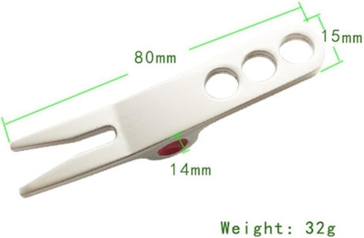 Jowxsx 2 Pcs Silver Golf Ball Fork Pivot Divot Repair Tool Compatible Divot Tools for Golf Divot Tools, On-Course Accessories image number 2