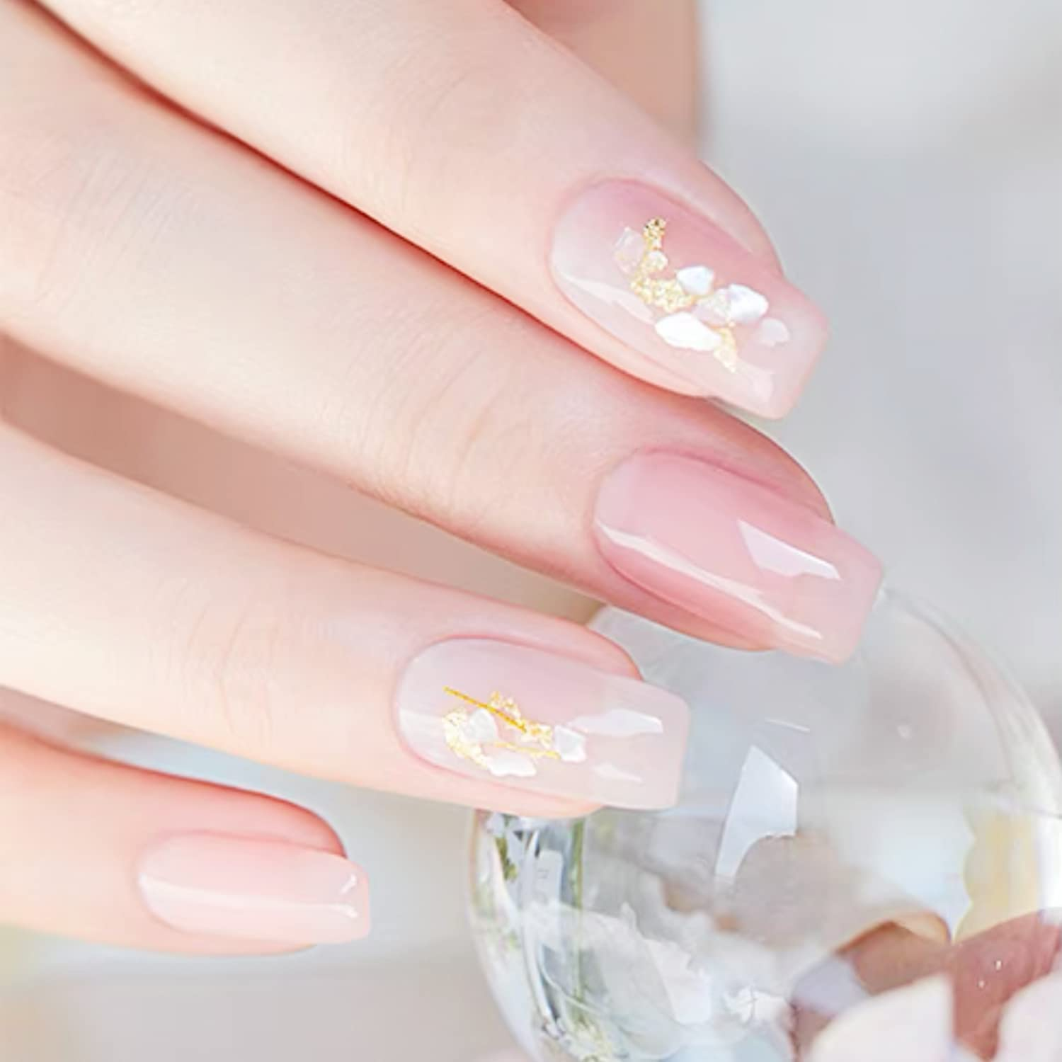 Vishine DUO Jelly Pink Crystal Gel Polish - 2 Pcs 15Ml Sheer Pink & Pinky Nude Translucent Gel Nail Polish Soak off UV Gel Polish Neutral Skin Color Nail Gel Nail Art Manicure at Home 0.51 Fl Oz image number 3