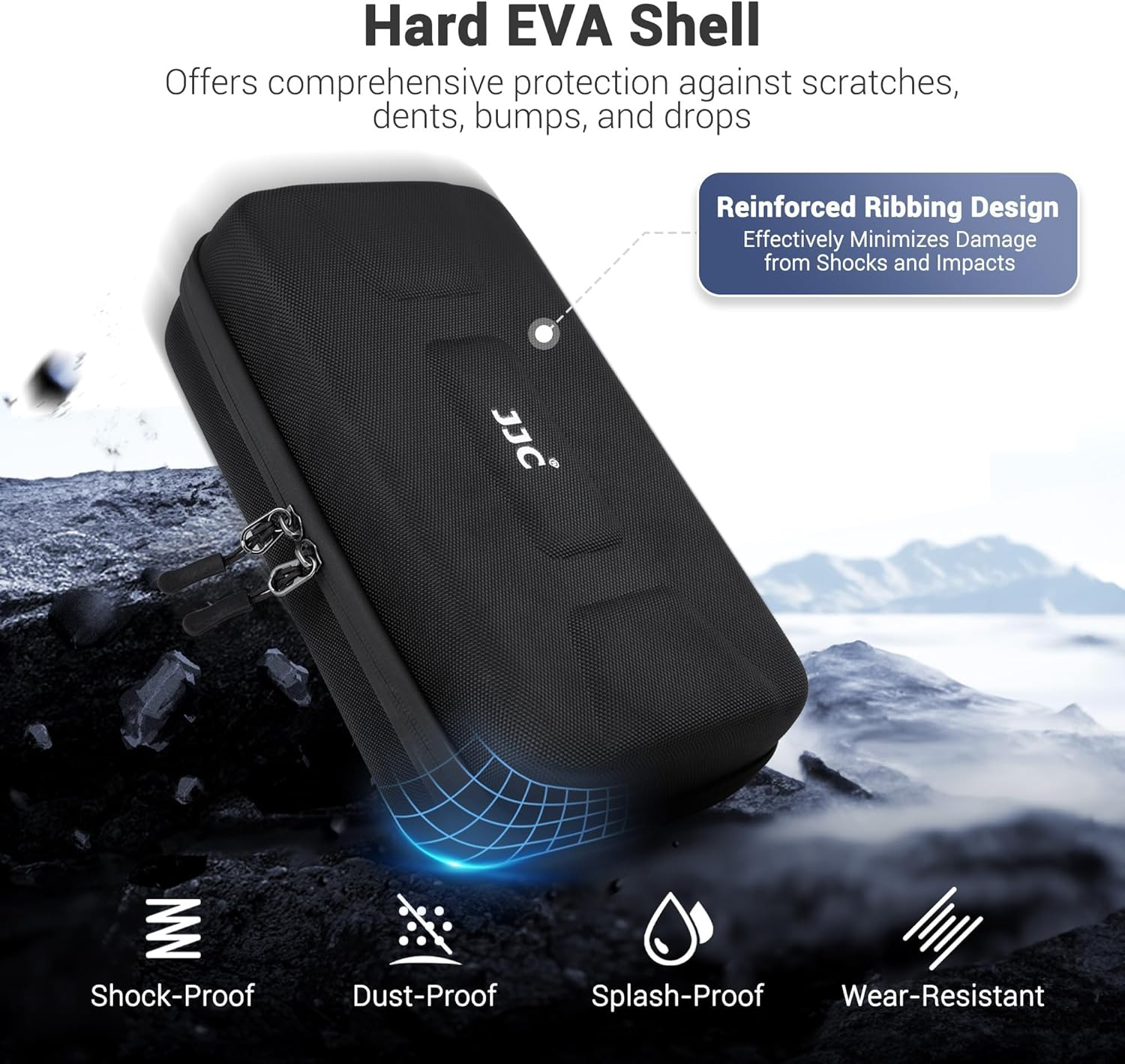 Hard Shell Osmo Action 5 Pro Case,Portable EVA Carrying Case Shoulder Bag for DJI Osmo Action 5 Pro/Action 4/3 Adventure Combo,Waterproof Action 5 Pro Accessories Protective Storage Case for Travel image number 2