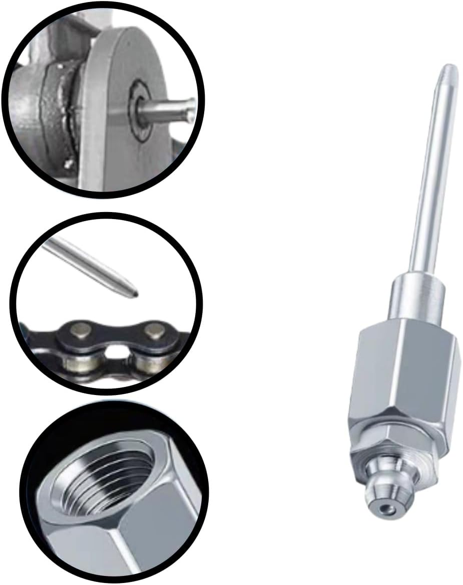 Grease Injector Needle, 7PCS Bearing Needle Nozzle,Grease Gun Accessory Set,Includes 5 Nozzles, 1 Dispenser, and 1 Rubber Nipple Adapter image number 2