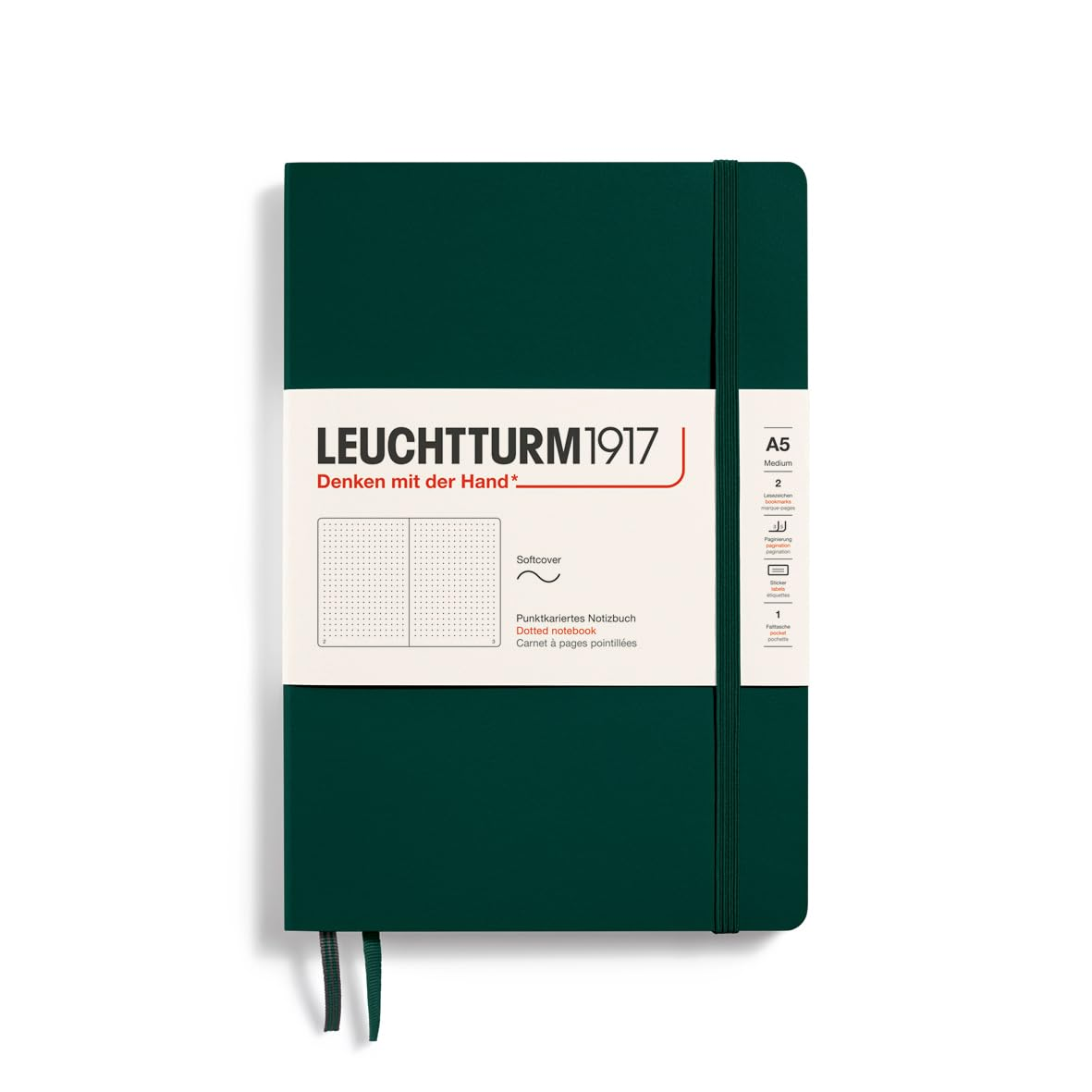 Leuchtturm1917/Leuchtturm Notebooks Softcover Medium (A5) Forest Green Softcover Medium (A5) Dot 367269