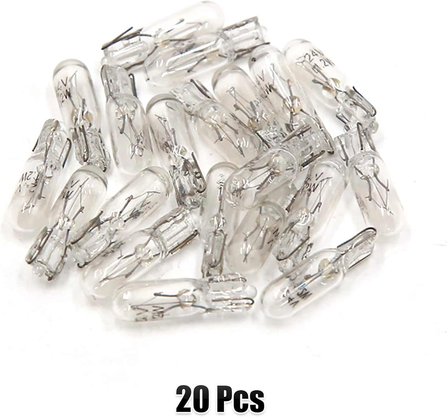 Uxcell 20Pcs T5 24V 1.2W Yellow Dashboard Gauge Bulb Instrument Light Interior Low Voltage Light Bulbs Universal Replacement