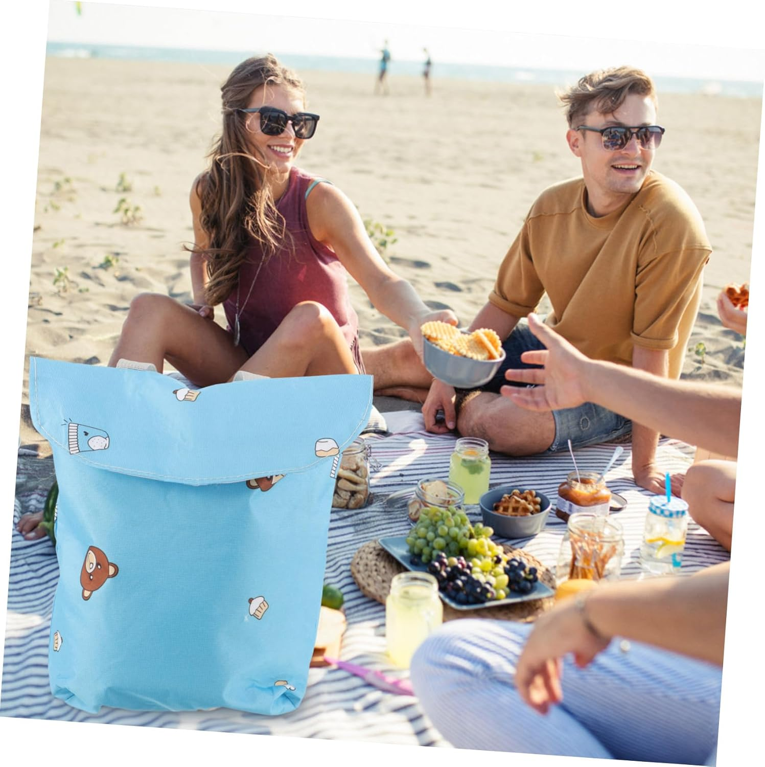 KOMBIUDA Nursery Diaper Bag Portable Diaper Storage Pouch for Travel Organizes Wet Dry For image number 5