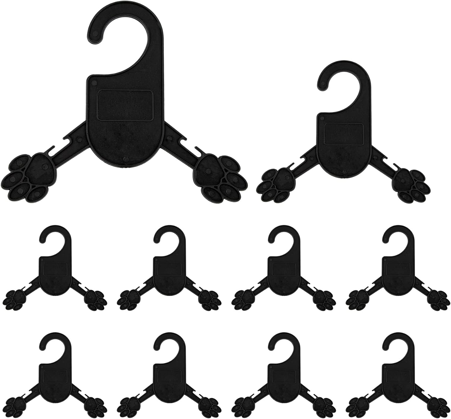 AUEAR, 10 Pack Plastic Pet Clothes Rack Hangers for Dog Puppy Cat Toddler Small Coat Hanger