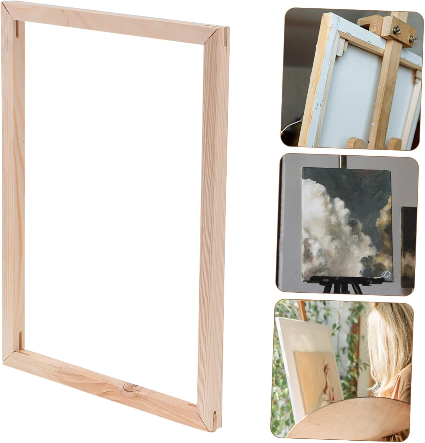 NUOBESTY Solid Wood Picture Frame Frame Oil Painting DIY Canvas Stretcher Hall Decor Wall Painting image number 2