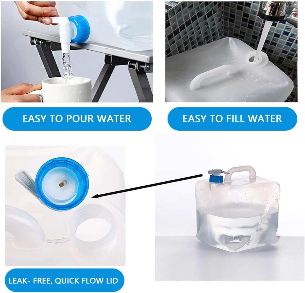 20L Collapsible Water Container with Spigot &ndash; Bpa-Free Foldable Water Jug for Camping, Hiking, Outdoor and Emergency Use &ndash; Portable, Food-Safe Water Storage Carrier image number 5