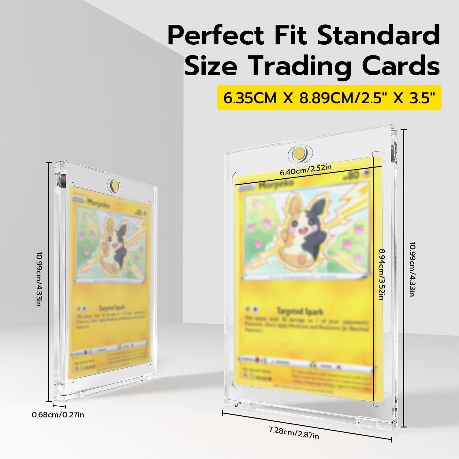 10Pcs 35Pt Magnetic Card Holders-Trading & Sport Cards Protector Cases,Ideal for Mtg,Basketball & Collectible Clear Magnetic Card Case image number 6