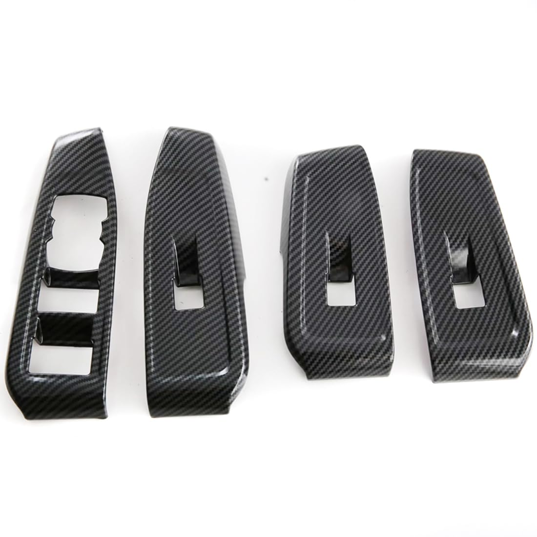 4PCS Carbon Fiber Style Car Window Controls Panel Glass Lift Switch Cover Protector Fit for Ford Ranger Raptor 2022-2024 Interior Accessories image number 3