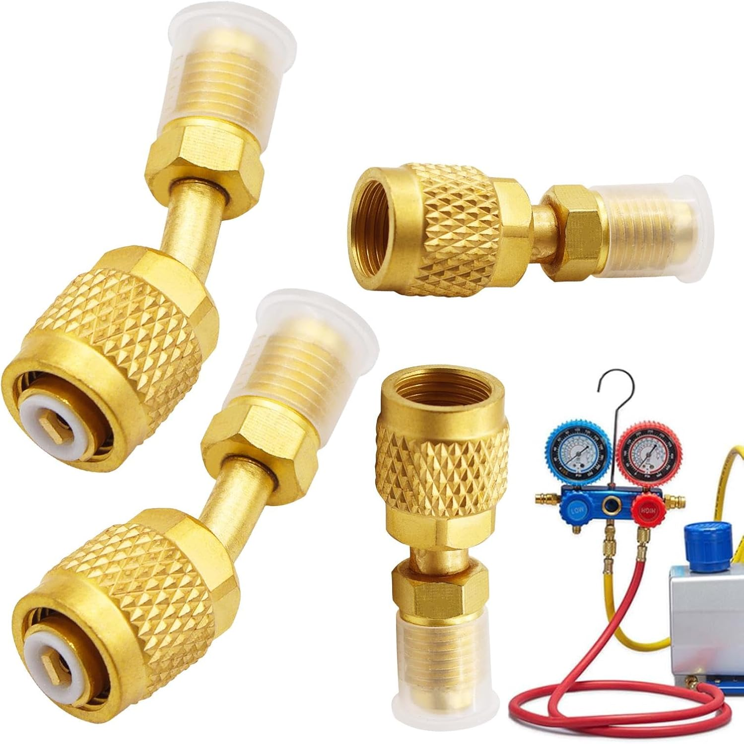 Split Power Adapter, Cvc Adapter R410A High Efficiency R410A Adapter Fittings Air Conditioning Tools Heavy Duty Refrigerant Hose Adapter, Refrigeration Adapter for Cl image number 4