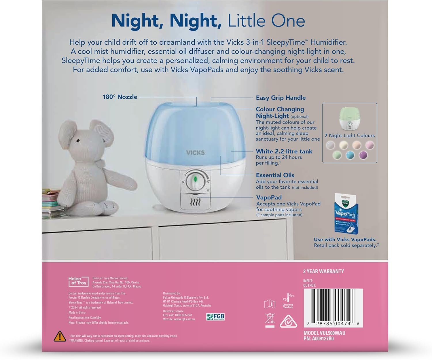 Vicks 3-In-1 Sleepytime&trade; Humidifier