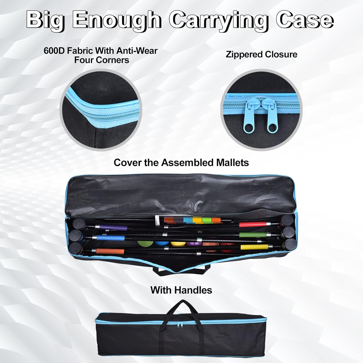 [6 Players] Premium Croquet Set for Families, Browill Croquet Set with Carrying Bag for Yard Outdoor Lawn Backyard Games for Kids Adults All Ages, 35 Inch image number 1