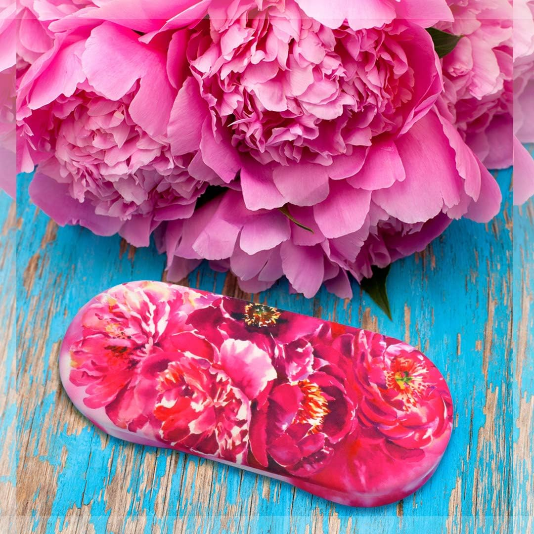 Myeyeglasscase Smooth Classic Hard Eyeglasses Case | Medium Deep Size | for Men and Women | Protective | Sturdy | As135H - As302 Metallic Blue With Cloth image number 5