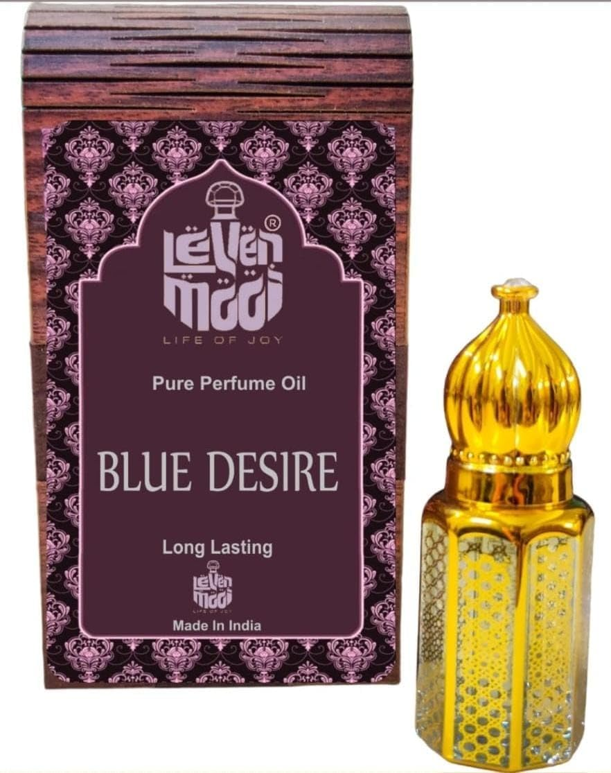 LEVENMOOI BLUE DESIRE Wooden Attar for Suitable for Daily Uses,Occasions & Parties Long Lasting Fragrance Roll on Perfume Oil Leak Proof Available in Travel Size for Unisex 6Ml