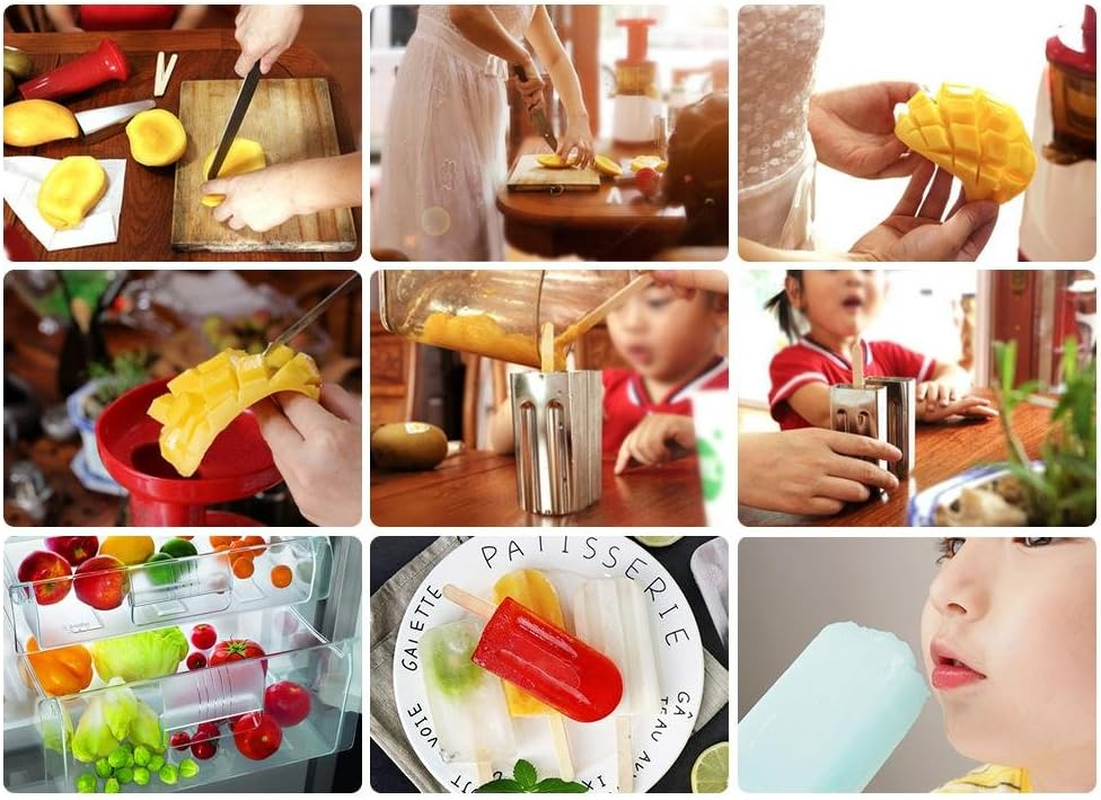 Set of 6 Stainless Steel Ice Lolly, Popsicle Ice Cream Mould with Stainless Steel Stick Holder Base Lolly Maker Set Ice DIY Ice Cream Mould Maker Freezer image number 5