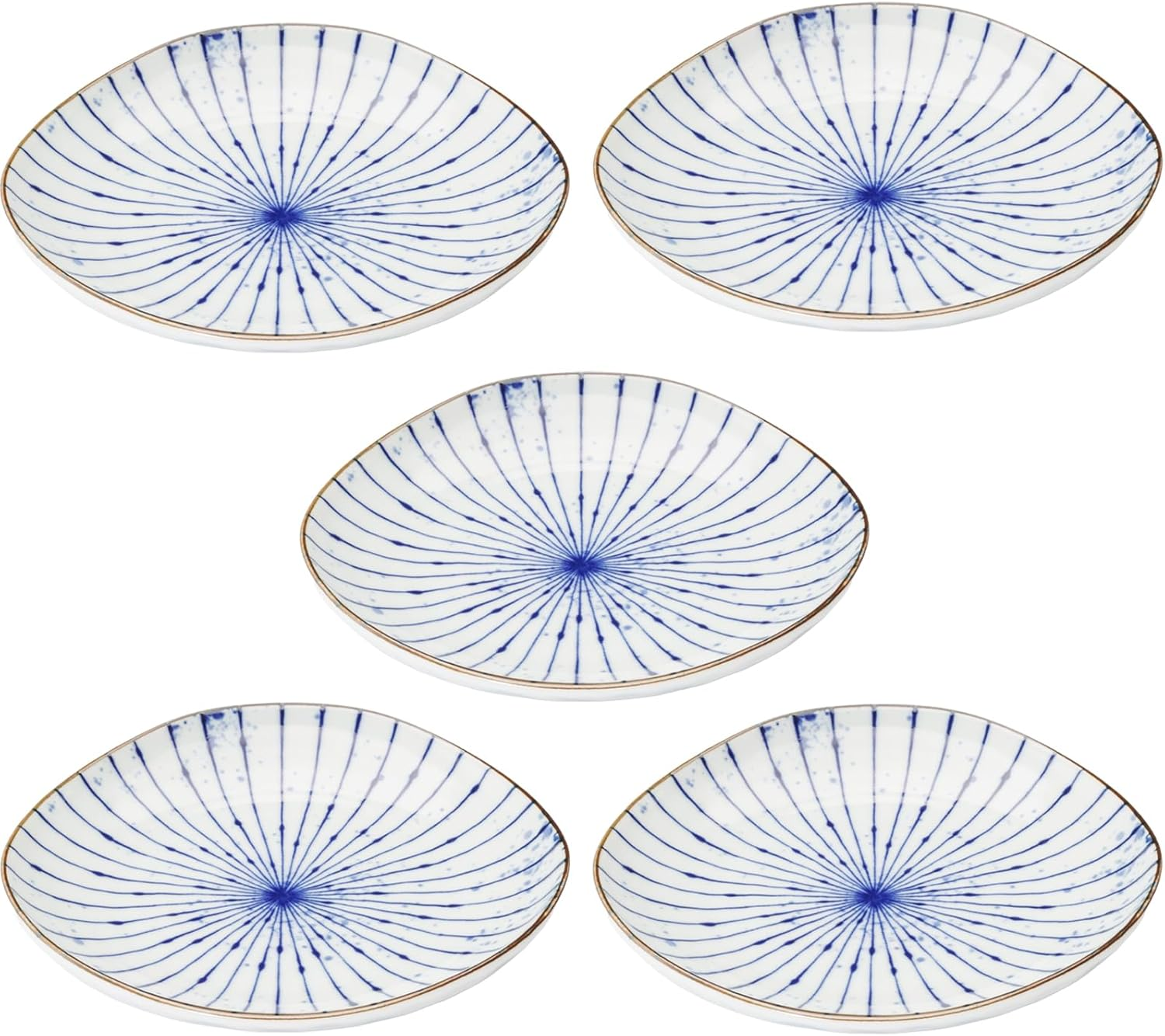 Mino Ware 564612 &ldquo;Fukumo Tokusa&rdquo; Tableware Set, 5 Pieces, Plates, Diameter Approx. 6.5 Inches (16.5 Cm), Microwave, Dishwasher Safe, Made in Japan image number 4