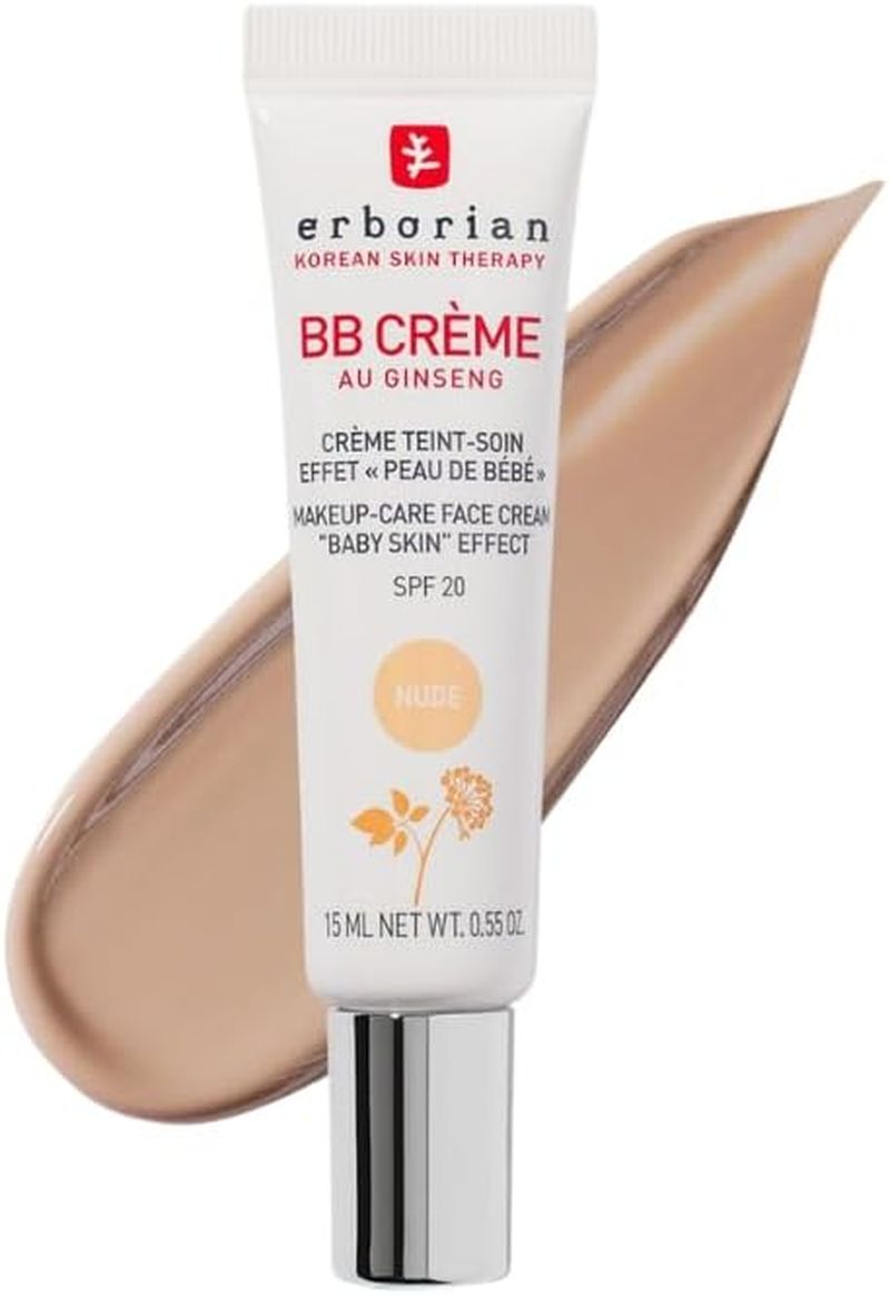 Korean Skin Therapy BB Cream with Ginseng, Neutral (Nude) with Makeup-Care and Face Cream "Baby Skin" Effect 15Ml for Erborian image number 3