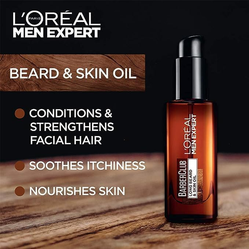 L'Or&eacute;al Paris Men Expert, Barber Club Grooming for Men, Softens Beard & Soothes Irritation, Duo Bundle - 3-In-1 Beard, Face & Hair Wash 200Ml & Beard Oil 30Ml image number 5