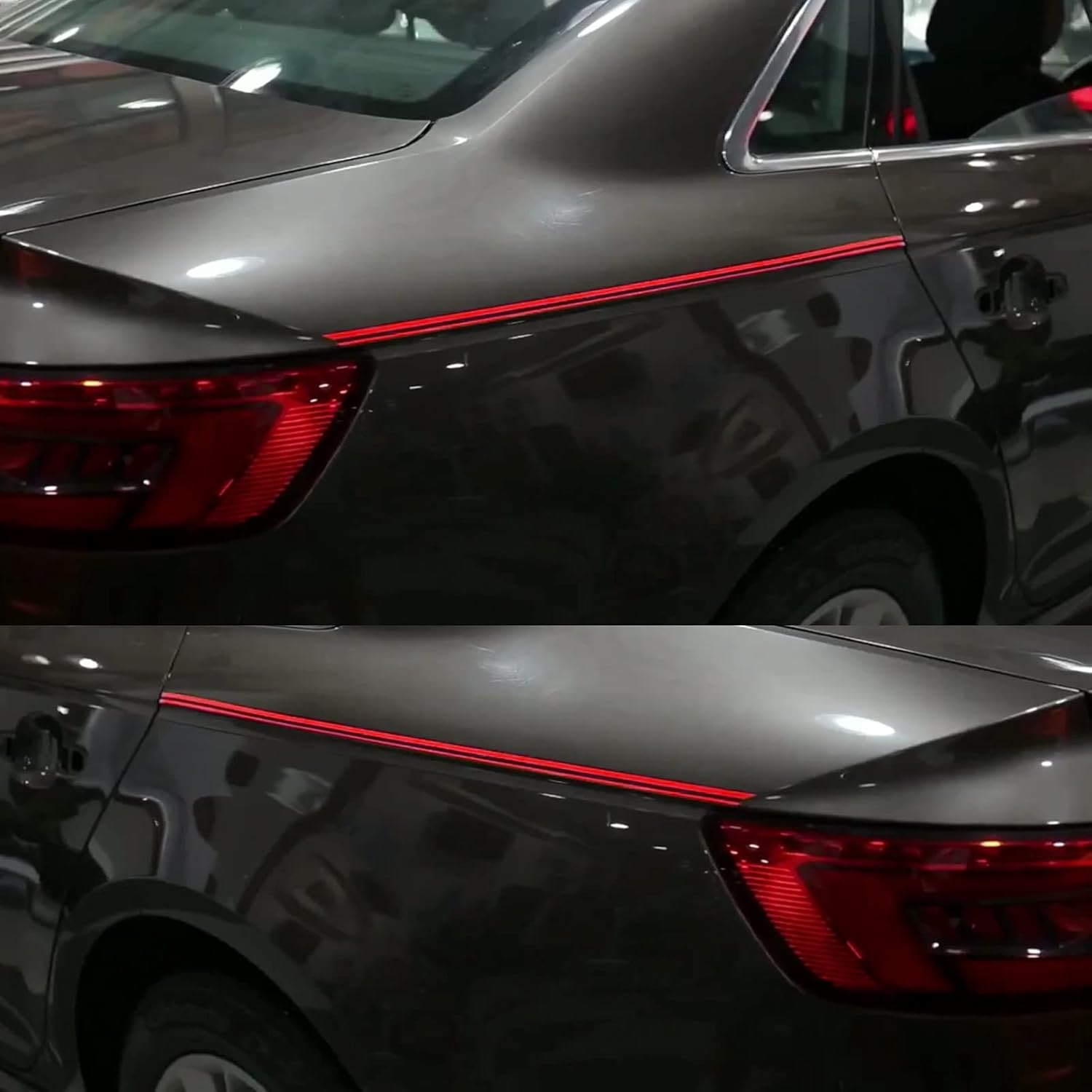 KEQKEV Red Pinstripe Tape Car Body Side Stripe Decal Waistline Sticker Auto Pinstripe Tape for Cars image number 4