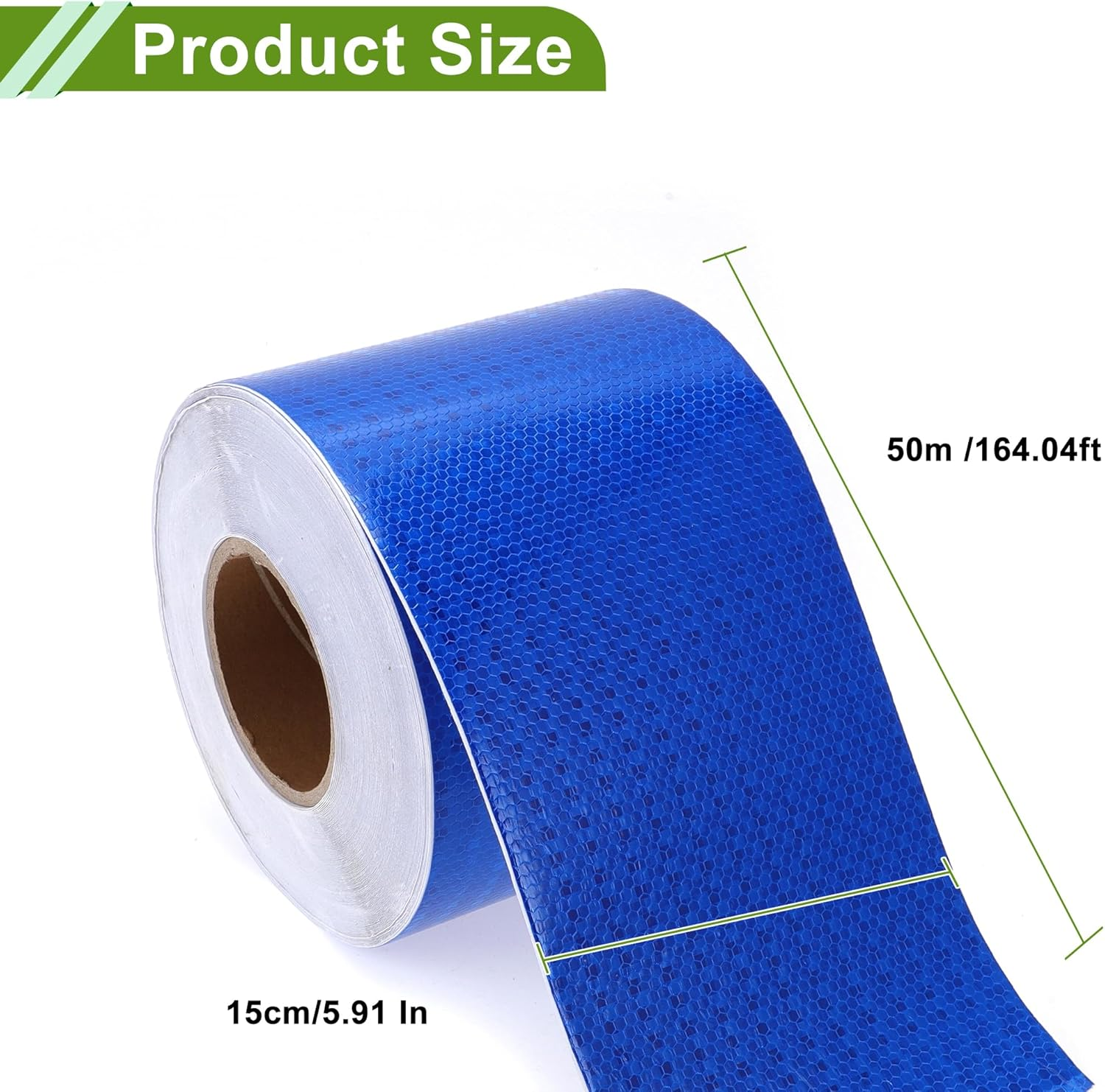 X AUTOHAUX Universal 164.04Ft X 5.91In Air-Release Adhesive Pinstripe Tape Reflective Automotive Pinstriping Tape PVC Blue