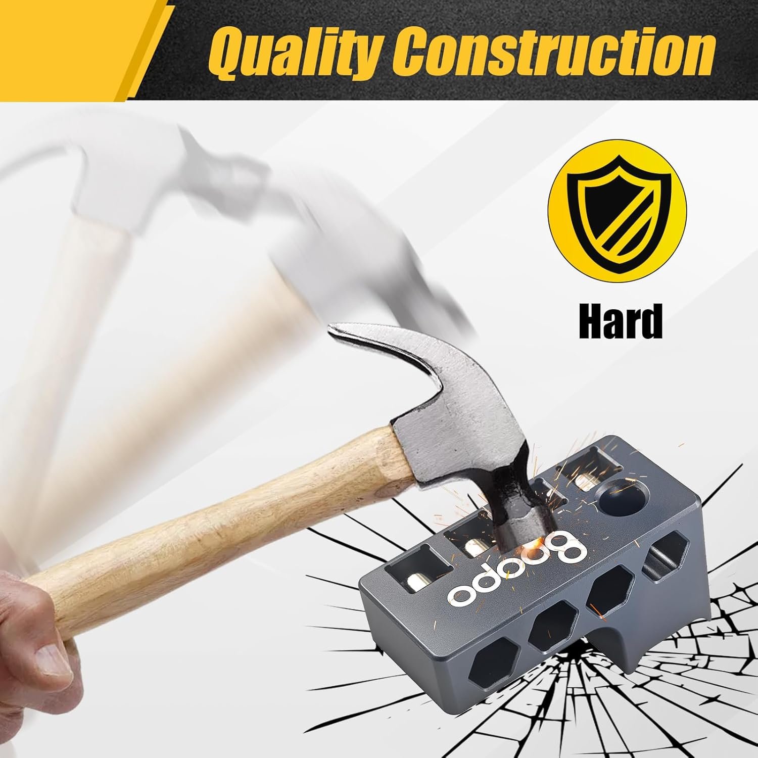 Aluminum 1/4-Inch Hex Bits Holders Fit for Dewalt Wrox Cordless Impacts Screwdrivers, Powerful Magnet Drill Bit Sleeve Organizer,Easy Access to Hex Screw Bit Storage on Side of Power Drill,Right Side image number 4