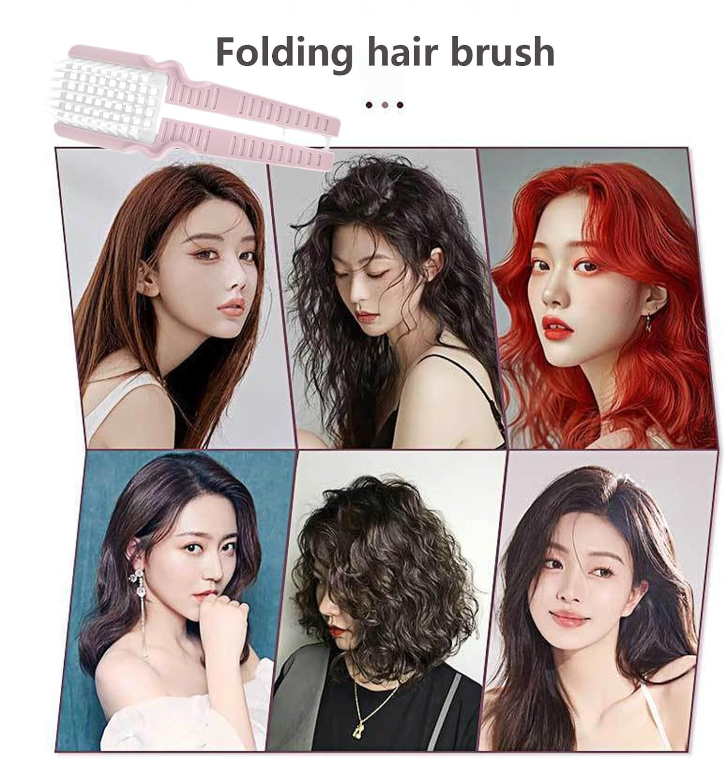 Maciun Detangling Brush | Foldable Paddle Curved Styling Hairbrush - Vented Detangling Hair Brush Dry and Wet Detangler Brush for Women and Men Straight Curly Hair image number 6