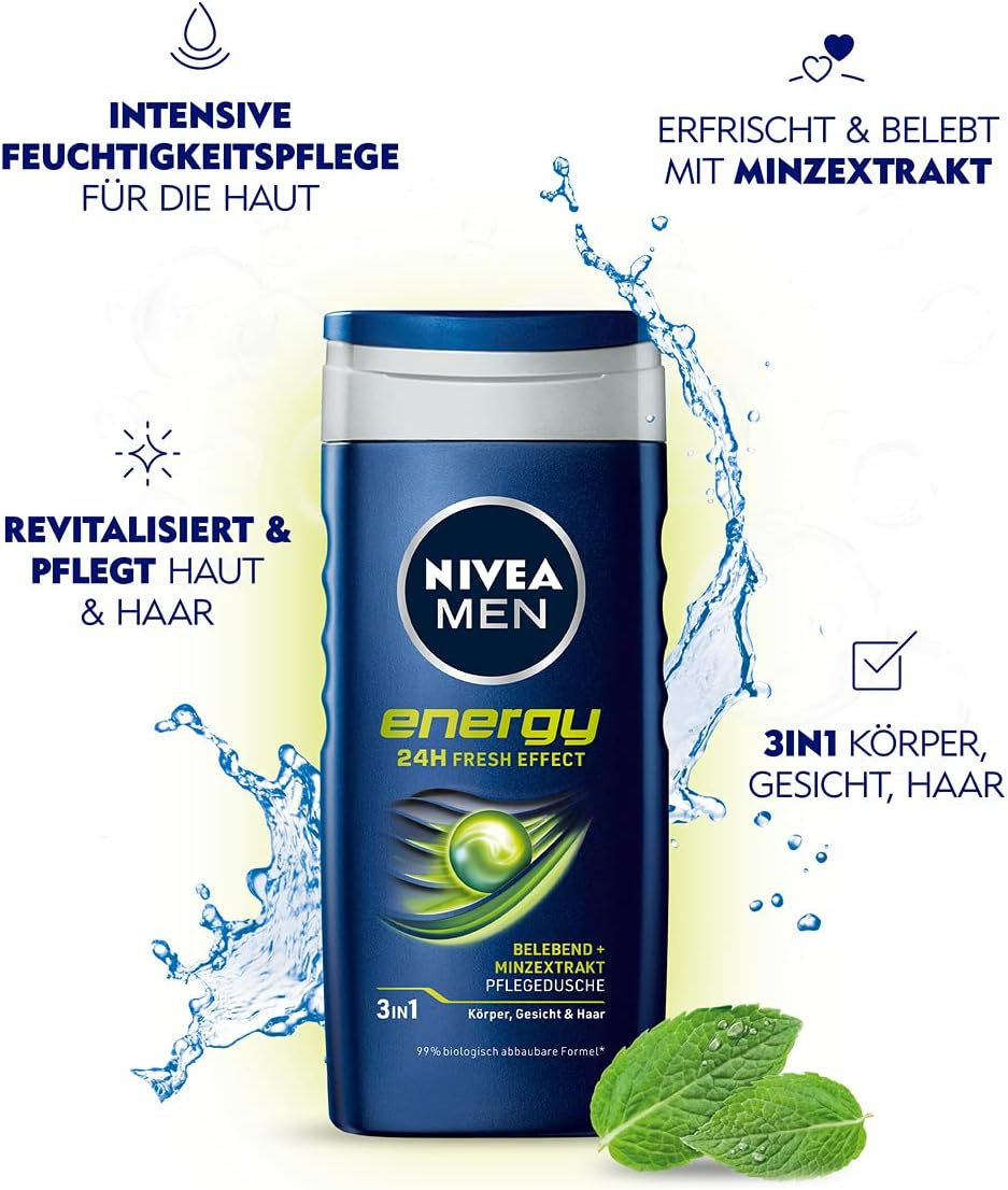 Nivea Men Energy Shower 250 Ml image number 4