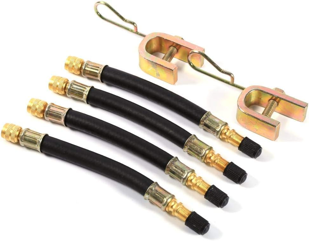 Tyre Valve Extension Adapter, 4 X 140 Mm Flexible Tyre Valve Extension Tyre Wheel Truck Transit Adapter + Clamps image number 4