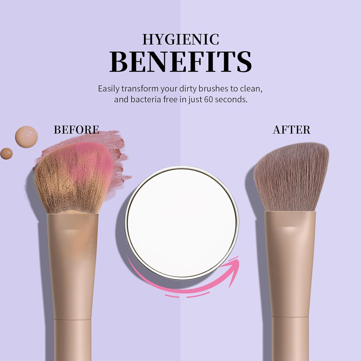 Ducare Makeup Brush Cleanser Solid- Deep Cleaning & Conditioning Soap Bar for Makeup Brushes, Sponges and Beauty Blenders, Cruelty Free, Travel-Friendly with Coconut Oil - White image number 5