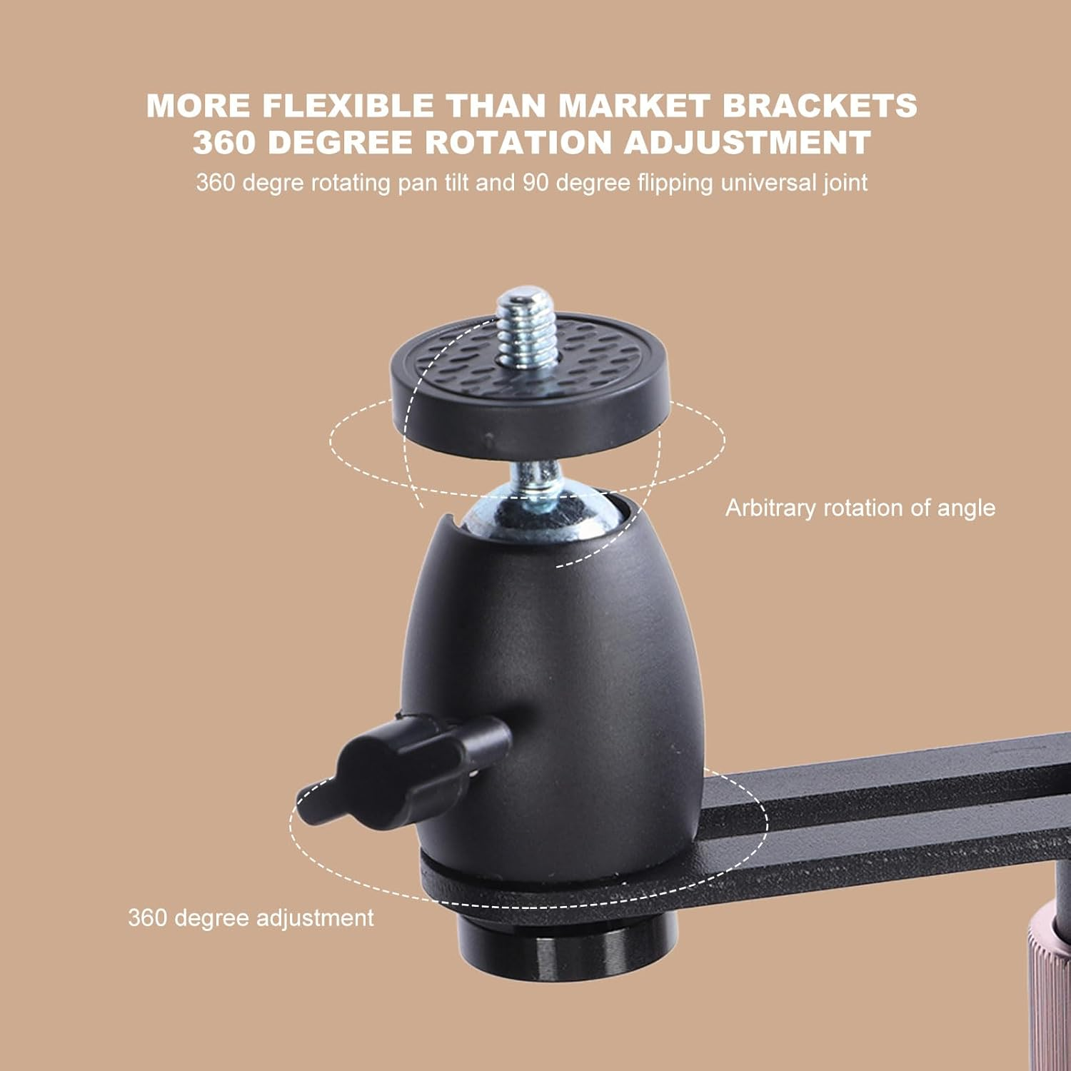 Projector Stand, Adjustable Height 43 to 63 Inches Telescopic Projector Floor Stand with Ball Head Universal Portable Carbon Steel Projectors Support Mounts for Projector, Camera image number 4