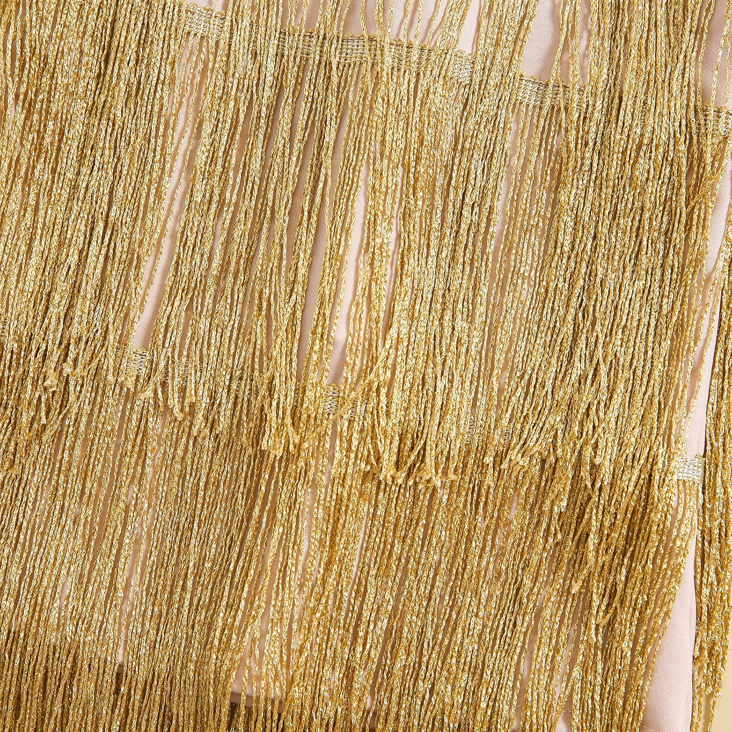 Qiylii Kid Girls Sequin Fringe Tassel Dress Sleeveless Dance Twirly Dresses Sparkly Latin Dress Concert Outfit Gift Children image number 4