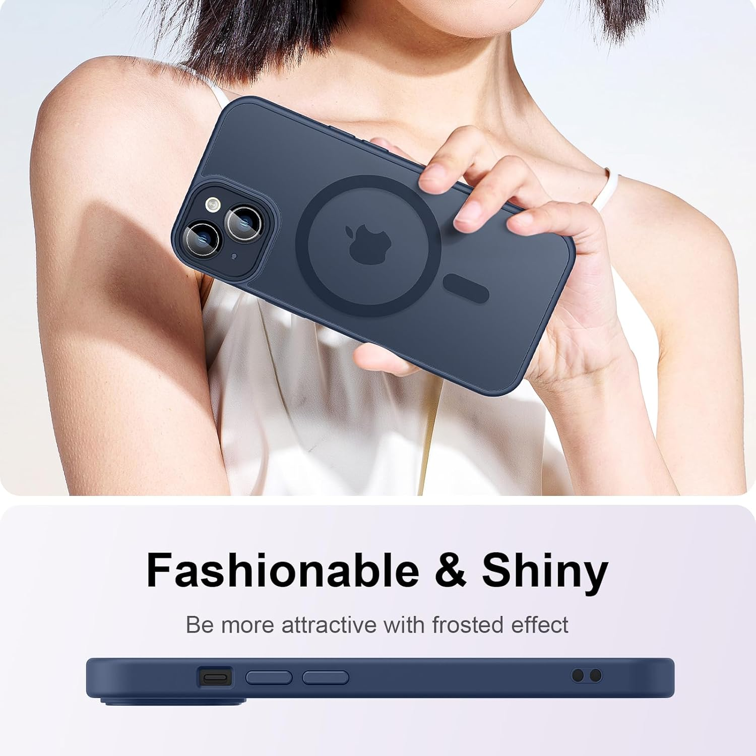 Magnetic Case for Iphone 15 Case, [Compatible with Magsafe] Drop Protection Skin-Friendly Shockproof Protective Translucent Matte Case Cover for Iphone 15 - Brown image number 5