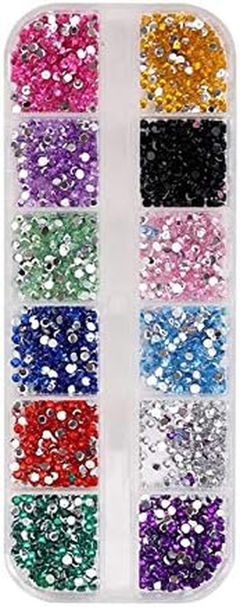 Nail Rhinestones with Dotting Pen Flat Bottom round Colorful Glitters with Hard Case DIY Nail Art Decorations 1.5Mm 2.0Mm Zhengpingpai