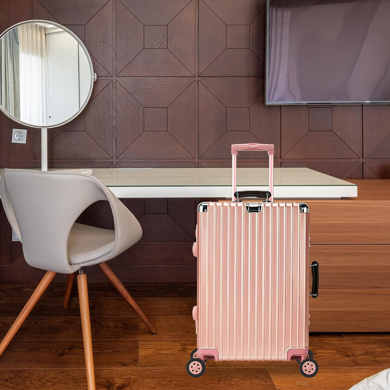 Healvian 8Pcs Travel Suitcase Wheels Covers Rubber Luggage Wheel Covers Suitcase Wheel Protectors image number 3