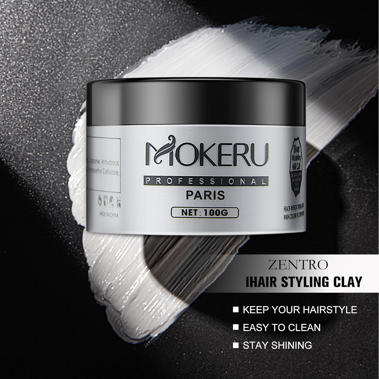 Men'S Hair Styling Clay，Strong Hold Styling Wax，Waterproof Base，Matte Texture，Perm Styling Agent for Men，Scented image number 3