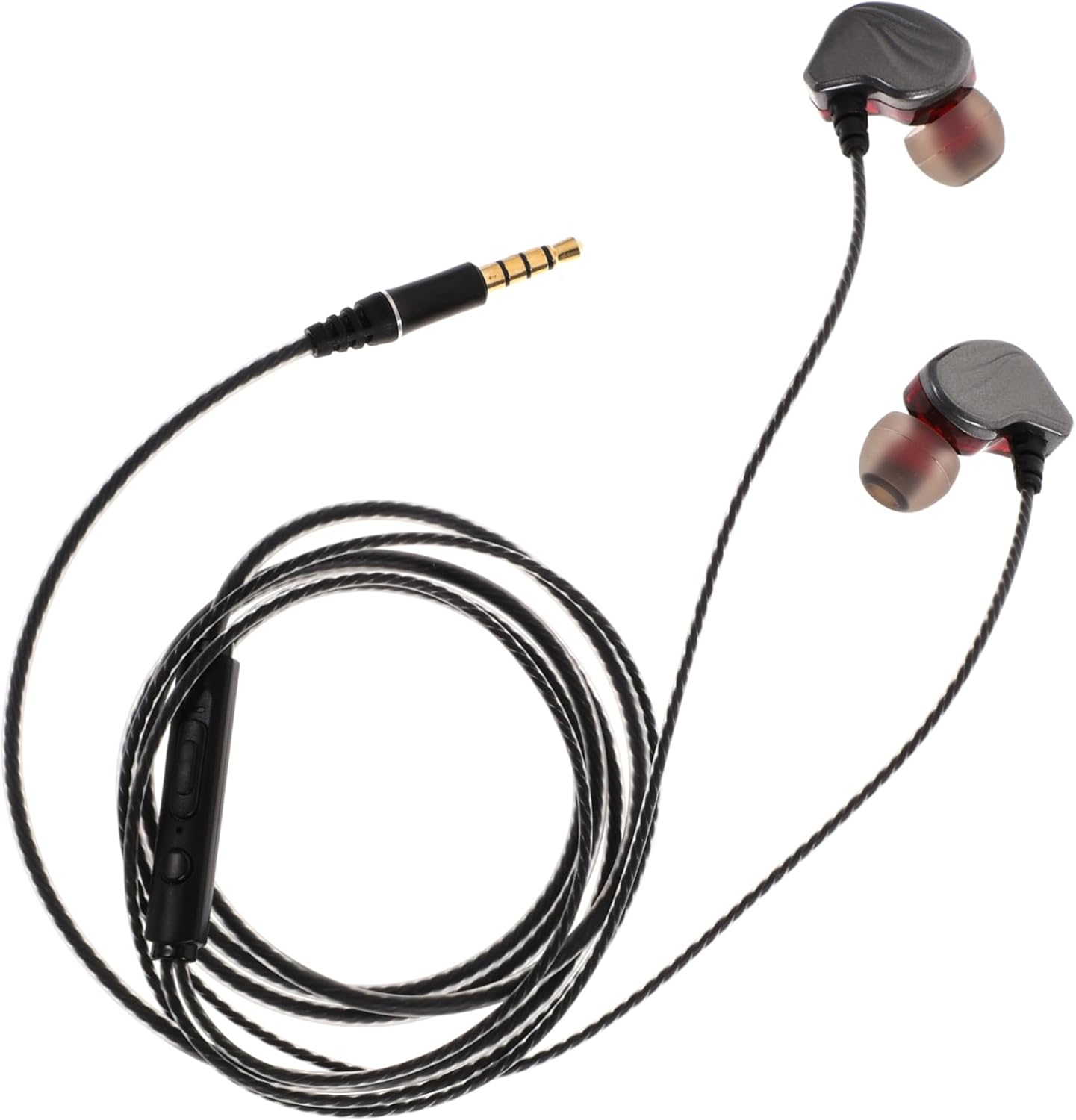 SECFOU Type-C In-Ear Earphone Subwoofer Bass Headset Mic for Phone and Tablet, Wired Gaming Earbuds for Mobile Devices, Grey Sports Earphones for Audio and Game image number 1