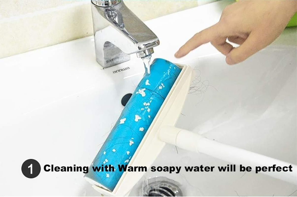 UKEENOR Sticky Resuable Tapeless Lint Roller Cat Dog Hair Remover with Long Handle Washable Tool Pet Shedding Brush Cleans Your Suit/Sofa 3 Diffrent Size One Set image number 6