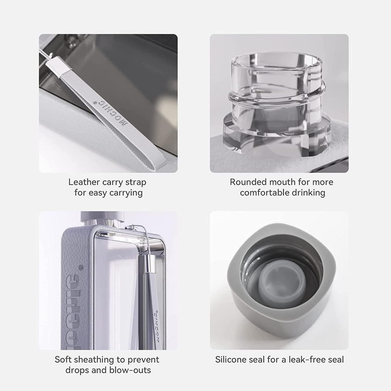 A5 Flat Water Bottle for Cold and Warm Drink Portable Travel Mug Men Women Kids High-Quality Plastic Flask BPA Free Water Bottle for Sports - Leak Proof. 380Ml (Black) image number 5